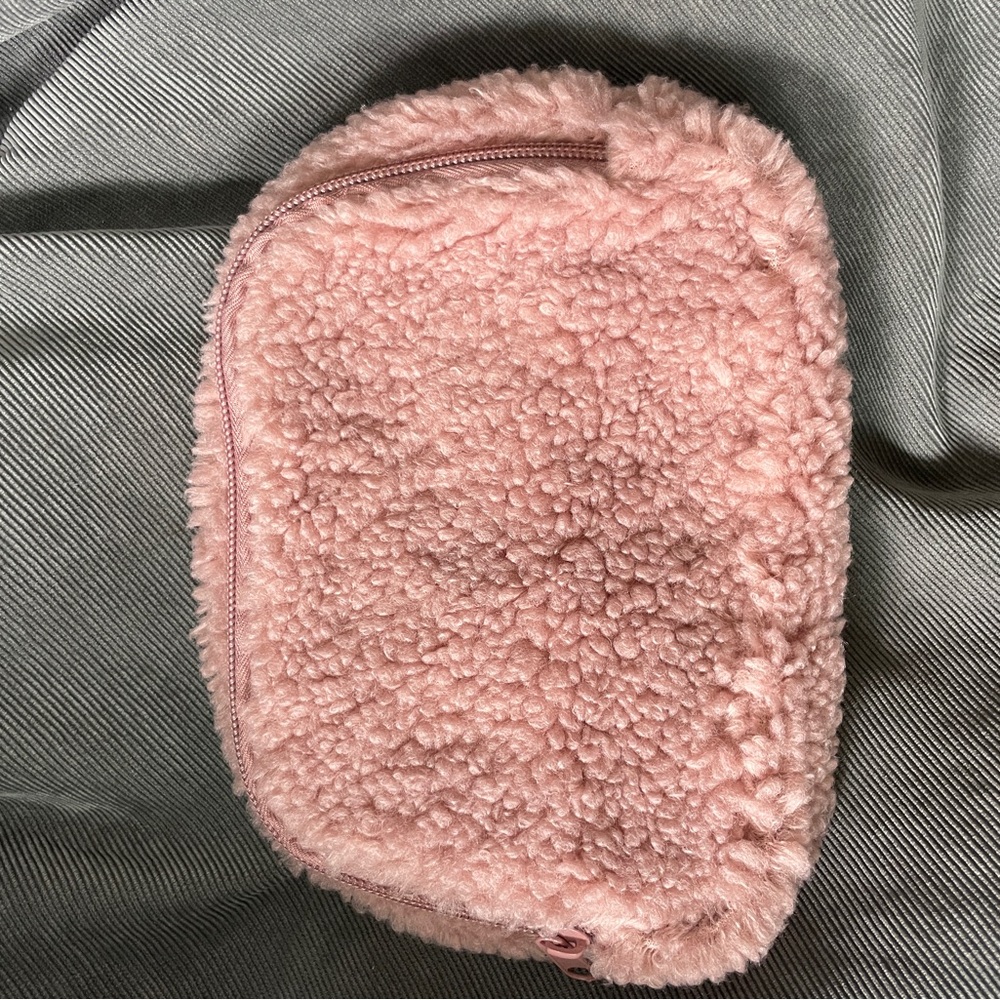 Pink Fuzzy Belt Bag